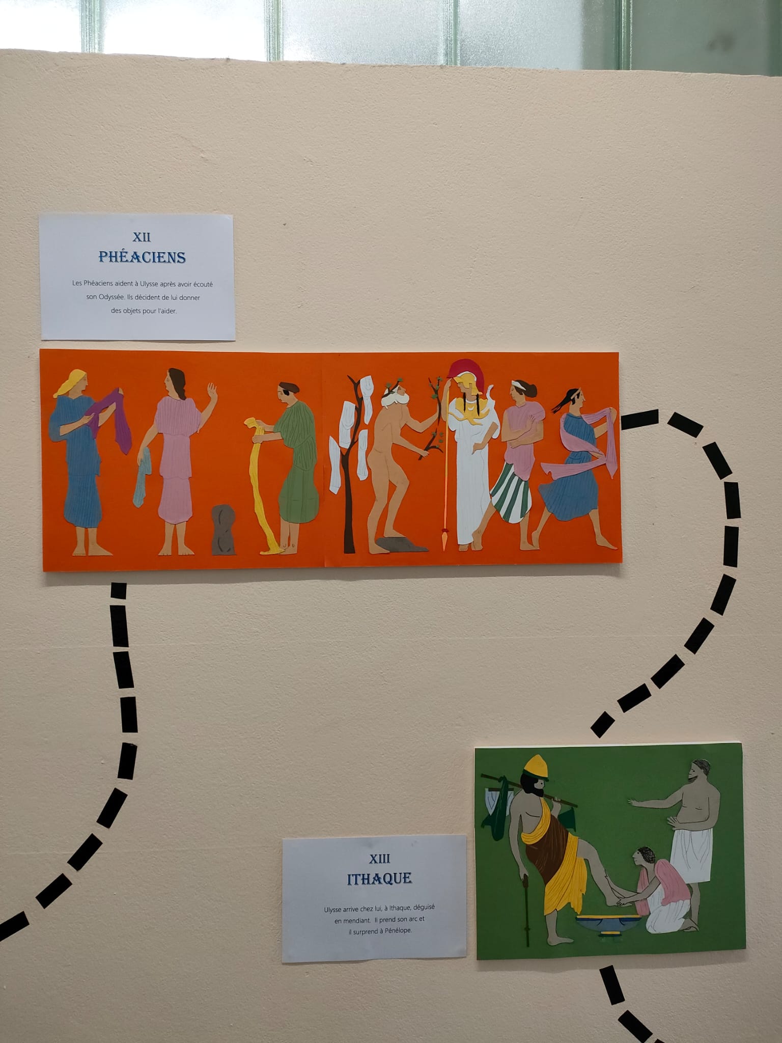 Exposición plástica resultado del proyecto interdisciplinar "La Odisea", realizado por los alumnos de 1º ESO del Centro Educativo Gençana