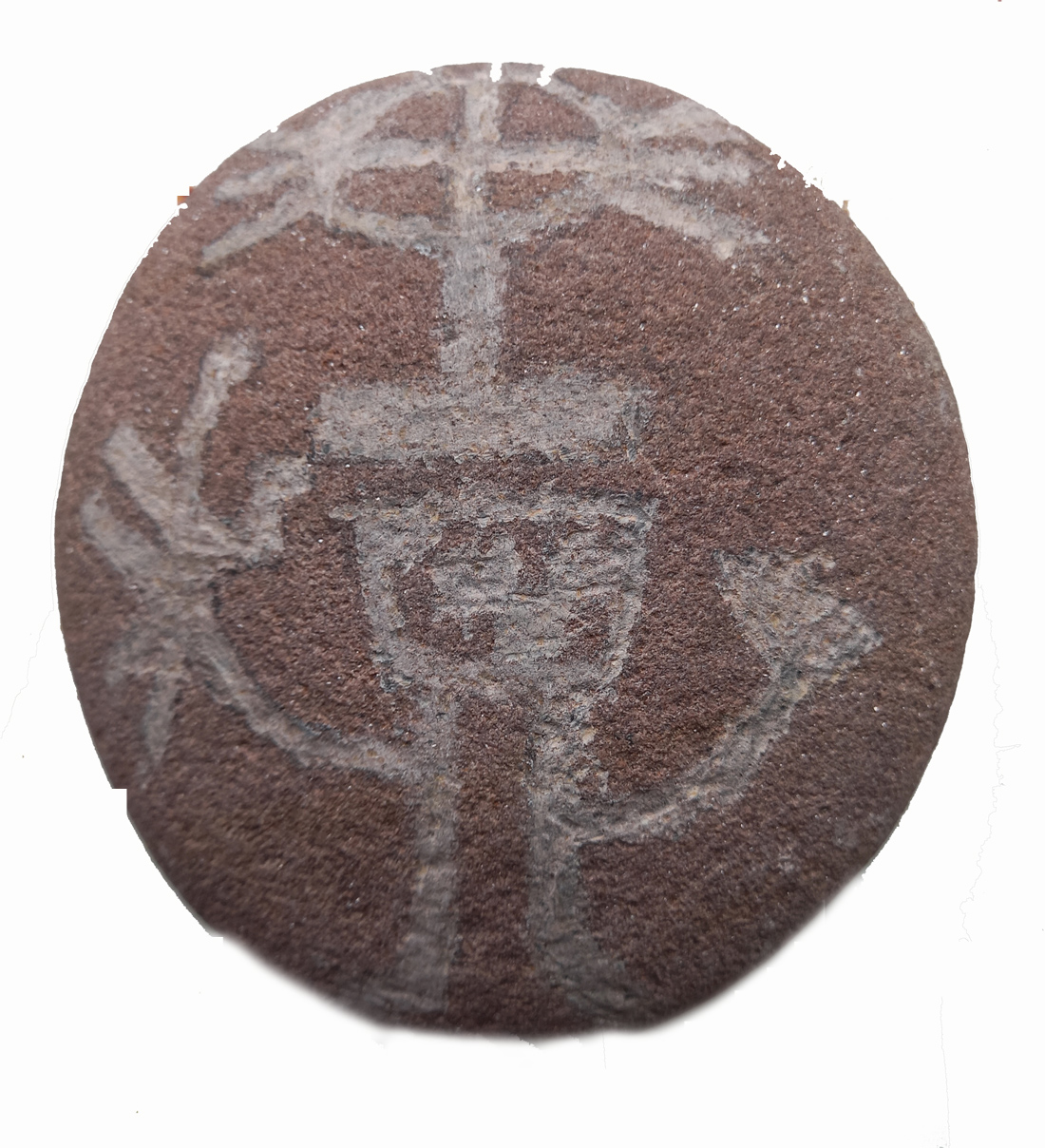 Petroglifo gallego grabado sobre piedra, elaborado por los alumnos de 1º Educación Secundaria del Centro Educativo Gençana, dentro del proyecto "Abuelísimos" sobre la prehistoria